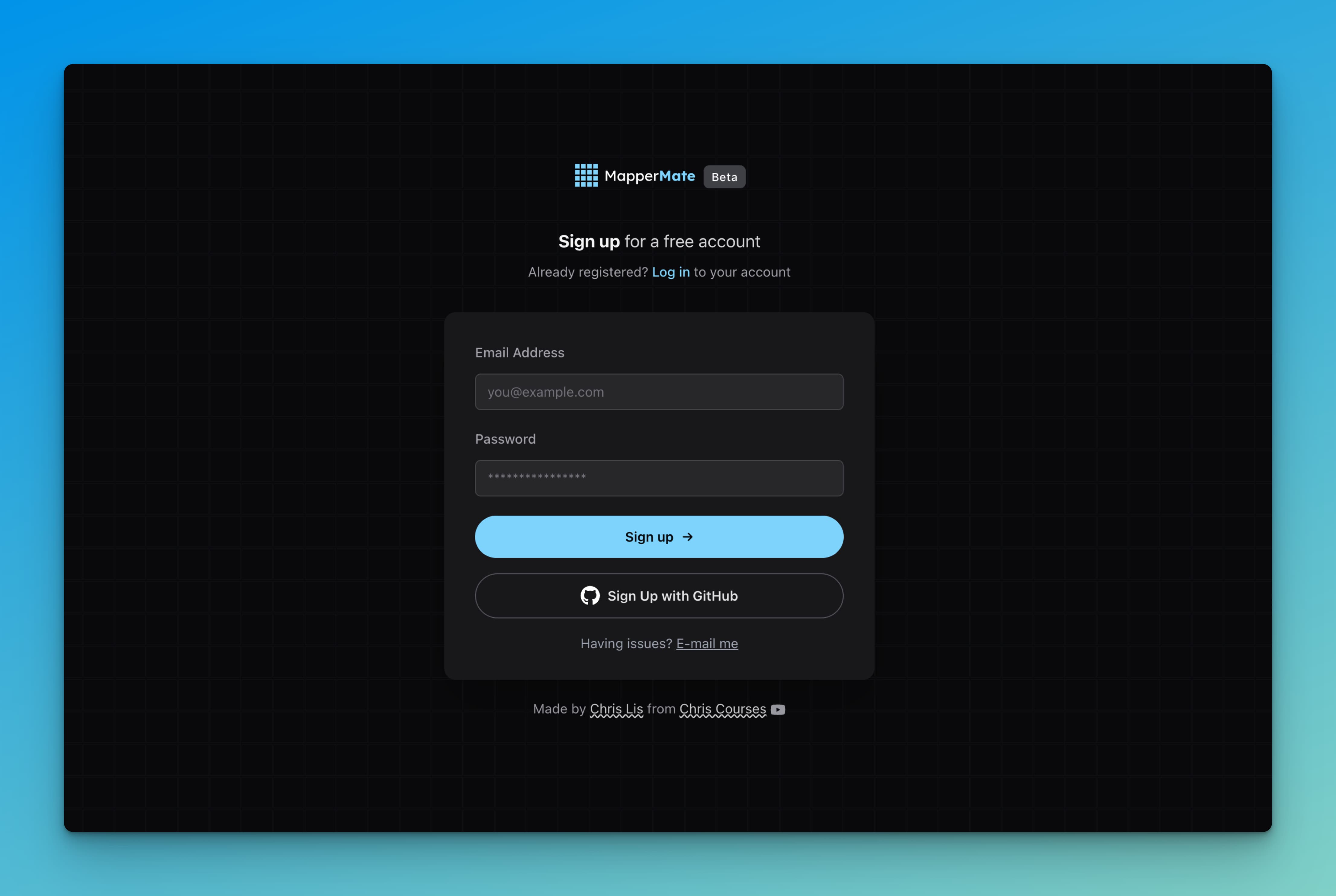 Sign Up Page